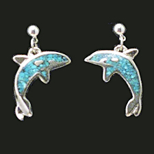 Turquoise Killer Whale Earrings