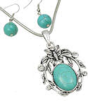 Turquoise Necklace & Earrings Set