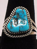 Turquoise Nugget Sterling Silver Ring #185