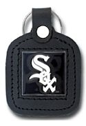 Delux Licensed White Sox Leather Keychain