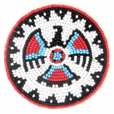 Red, Black and White Thunderbird 2.5" Bead Patch