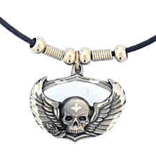 Skull and Wings Pendant