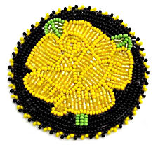 1.5" Yellow Rose Bead Patch
