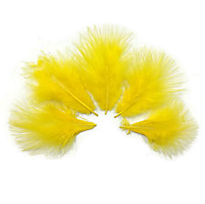 Yellow Turkey Maribou Feathers, 3 to 8 inches